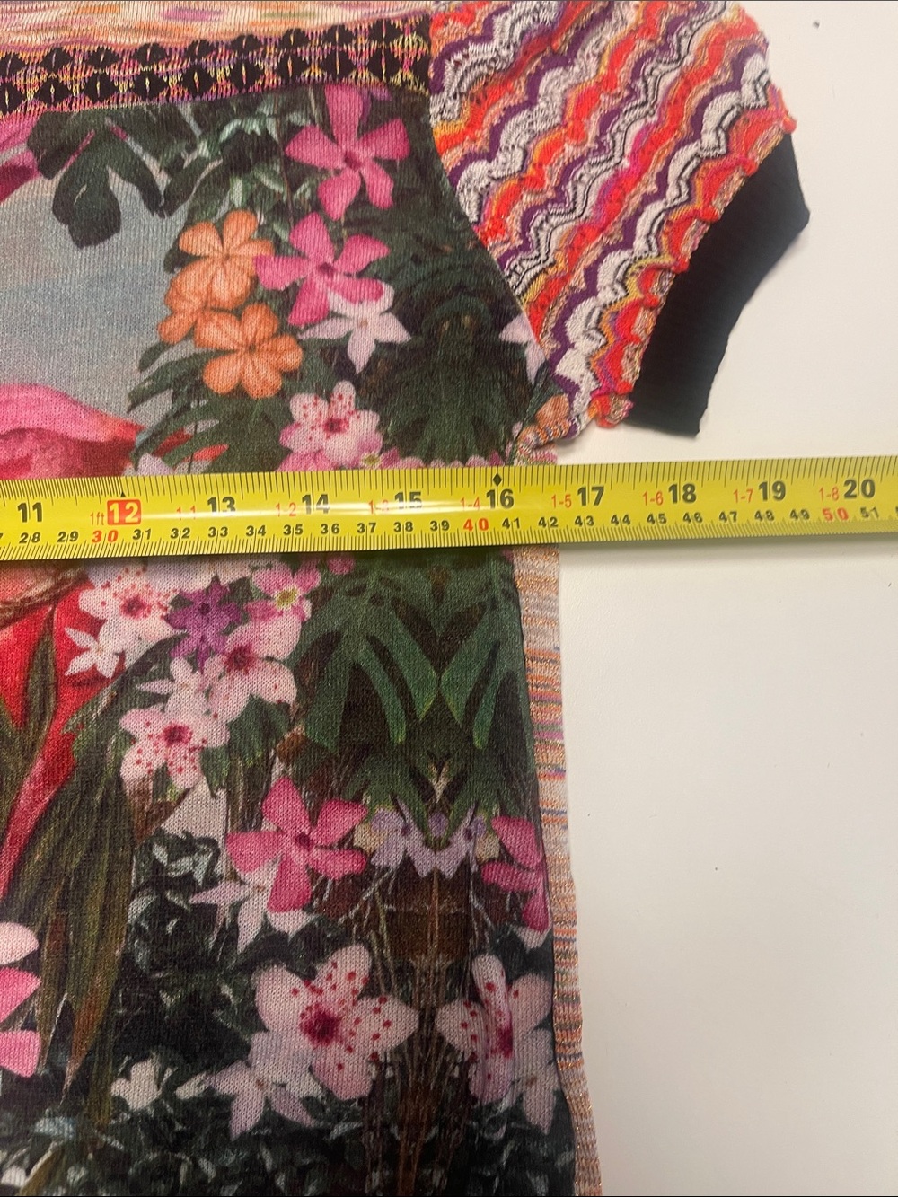 Desigual Pink Multi Parrot Floral Short Sleeve Tee BNWOT - Picture 2 of 4